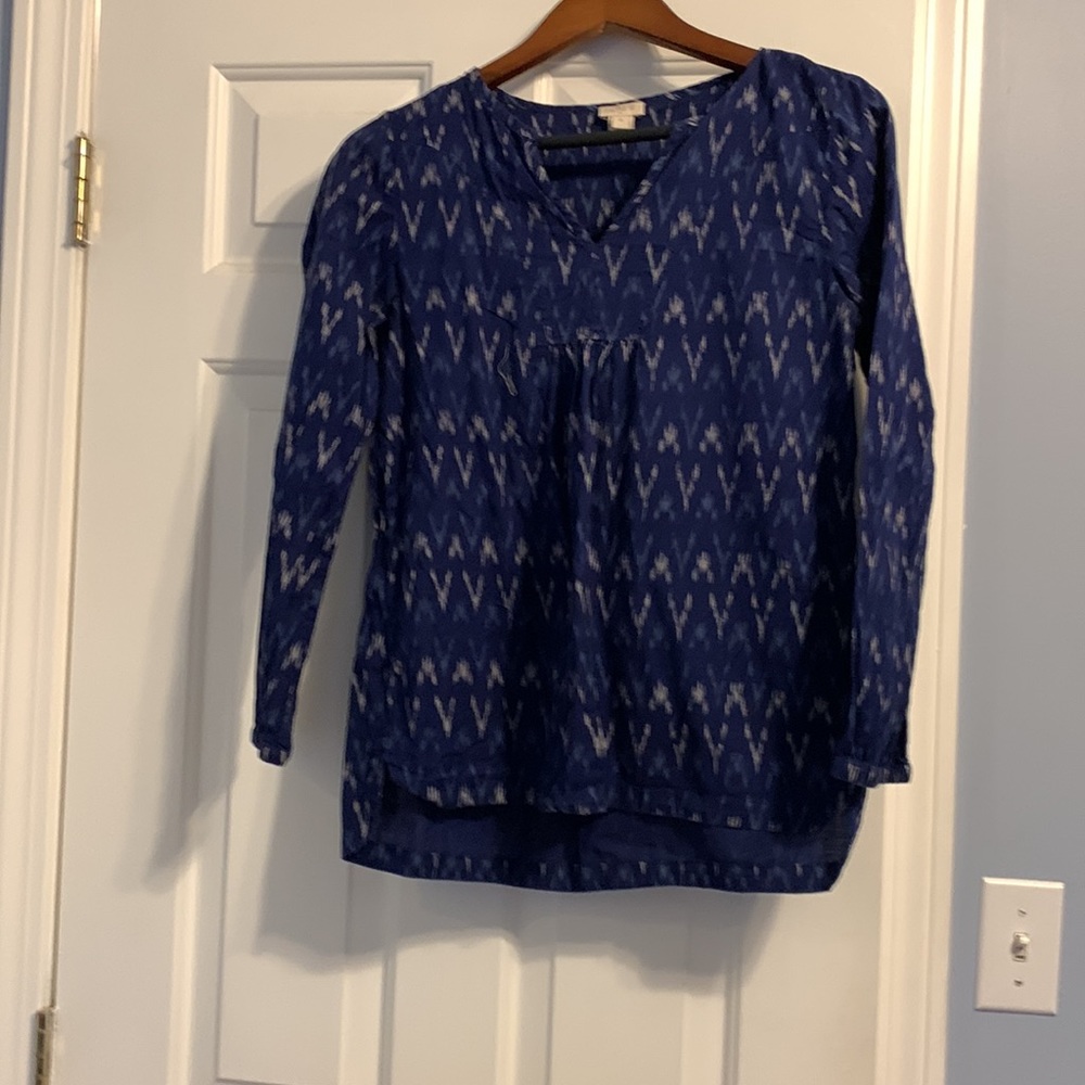 J.Crew Factory Blue Tunic Top